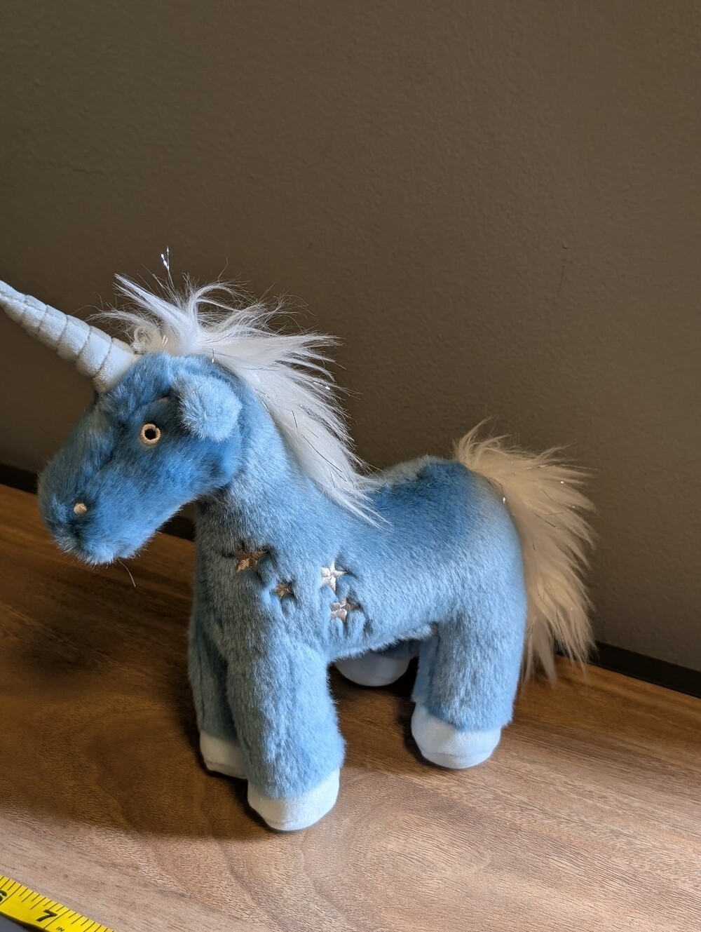 Fluff & Tuff Belle The Blue Unicorn Durable 9" Plush Dog Toy New No Tags
